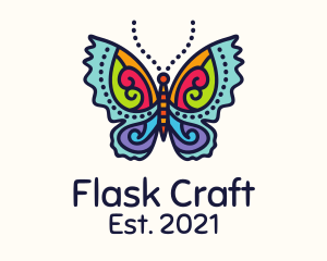 Colorful Butterfly Craft logo design