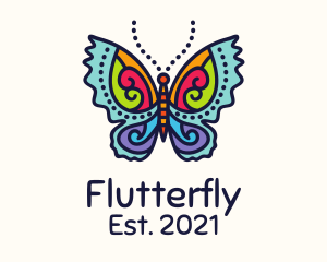 Colorful Butterfly Craft logo design