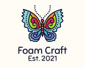 Colorful Butterfly Craft logo design