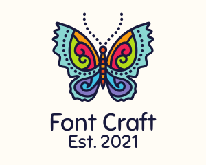 Colorful Butterfly Craft logo design