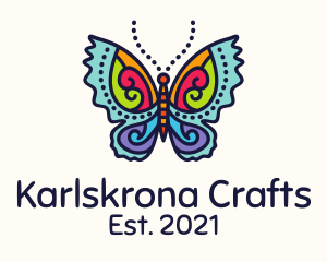 Colorful Butterfly Craft logo design