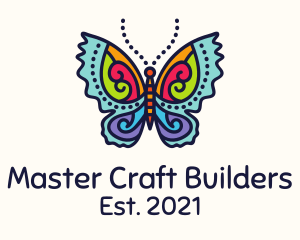 Colorful Butterfly Craft logo design