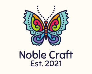 Colorful Butterfly Craft logo design