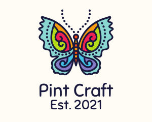 Colorful Butterfly Craft logo design