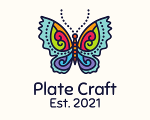 Colorful Butterfly Craft logo design