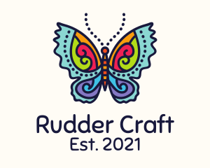 Colorful Butterfly Craft logo design