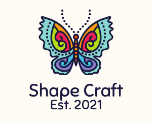 Colorful Butterfly Craft logo design