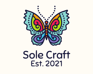 Colorful Butterfly Craft logo design