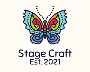 Colorful Butterfly Craft logo design