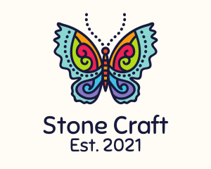 Colorful Butterfly Craft logo design