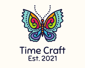 Colorful Butterfly Craft logo design