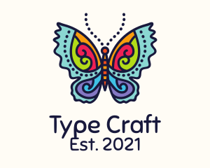 Colorful Butterfly Craft logo design