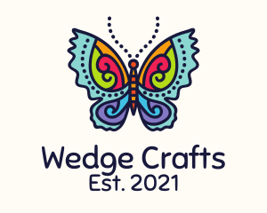 Colorful Butterfly Craft logo design