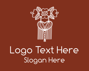 Floral Macrame  Decor  Logo