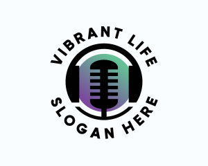 Headphones Microphone Podcast logo