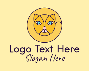 Yellow Circle Cat logo