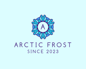Ice Snowflake Winter logo design