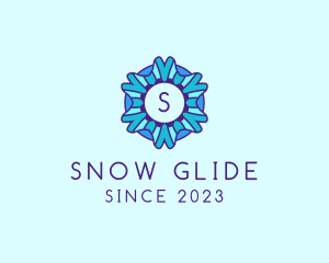 Ice Snowflake Winter logo design