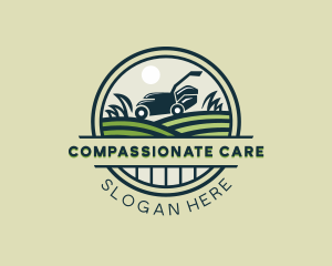 Lawn Care Mower Landscaping logo design