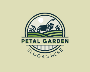 Lawn Care Mower Landscaping logo design