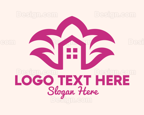 Purple Flower Housing Property Logo