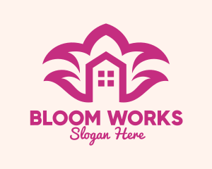 Purple Flower Housing Property logo design