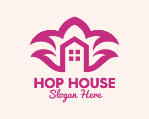 Purple Flower Housing Property logo design