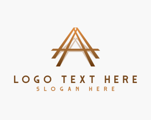 Abstract Geometric Letter A logo