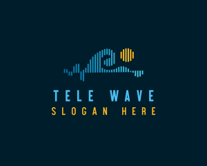 Sea Wave Audio Equalizer logo design