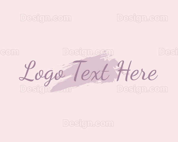 Feminine Watercolor Makeup Logo