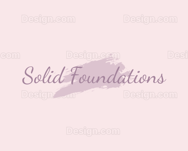 Feminine Watercolor Makeup Logo