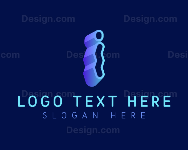 Creative Zigzag Letter I Logo