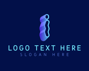 Creative Zigzag Letter I logo