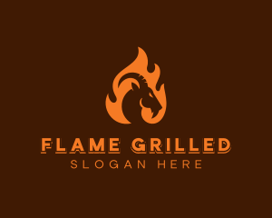 Roasted Goat Barbecue logo design