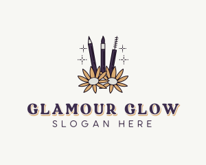 Flower Cosmetic Makeup logo design