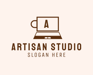 Laptop Internet Cafe Studio logo design