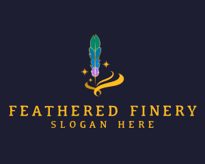 Literature Feather Quill logo design