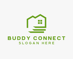 Green Eco Friendly House logo design