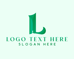 Natural Leaf Gardening Letter L logo