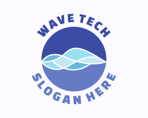 Modern Biotech Waves logo design