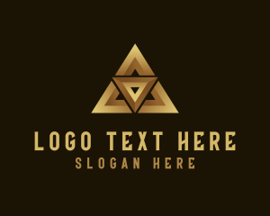 Gold Luxury Triangle logo