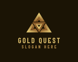 Gold Luxury Triangle logo design