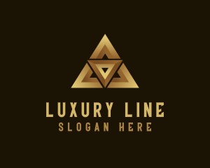 Gold Luxury Triangle logo design