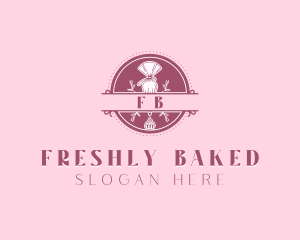 Piping Bag Cupcake logo design