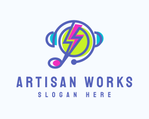 Electric Music Streaming  logo design