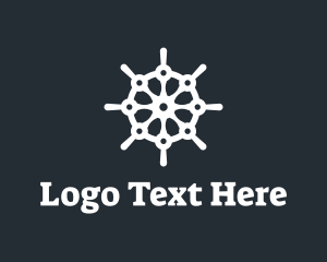Steering - Tech Ship Wheel logo design