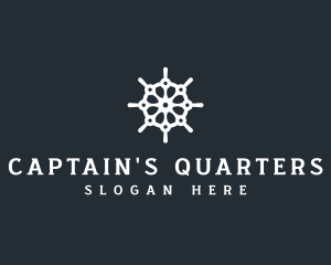 Ship Steering Wheel logo design