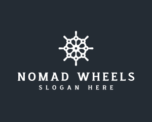 Ship Steering Wheel logo design