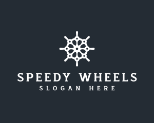 Ship Steering Wheel logo design