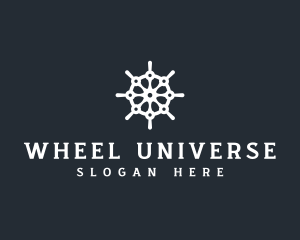 Ship Steering Wheel logo design